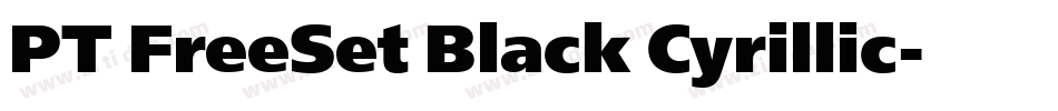 PT FreeSet Black Cyrillic字体转换